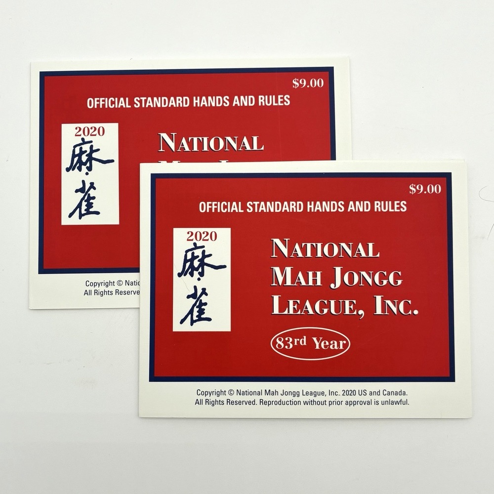 2020 National Mah Jongg League Official Standard Hands and Rules Set of 2 Large